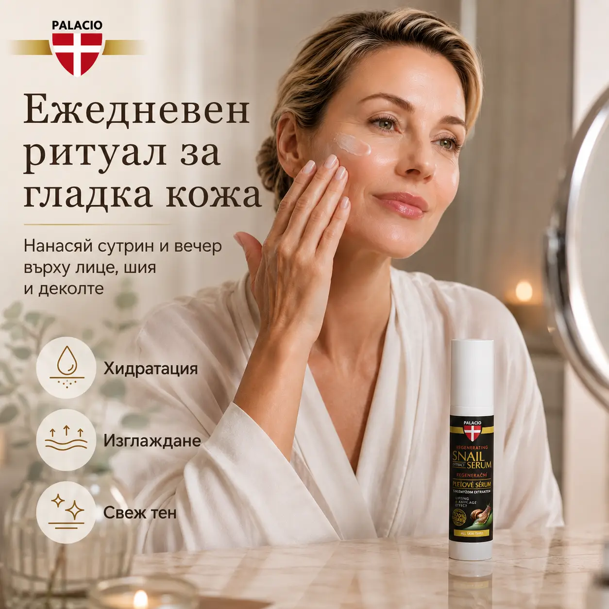 PALACIO Snail Extract Nourishing Serum Серум с екстрат от охлюв 50 мл