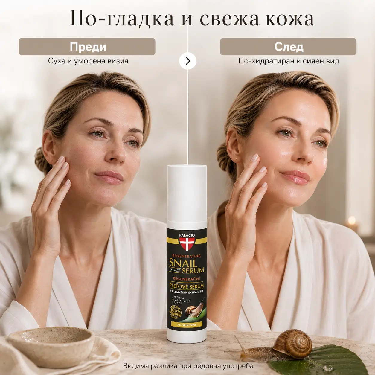 PALACIO Snail Extract Nourishing Serum Серум с екстрат от охлюв 50 мл