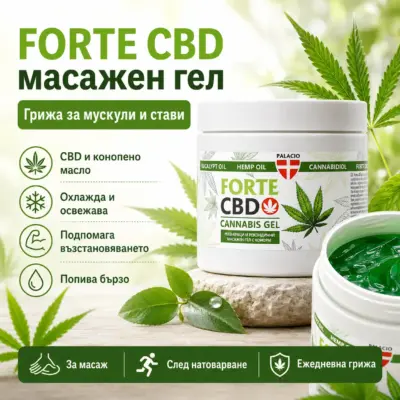 PALACIO Forte CBD Massage Gel Охлаждащ масажен гел с КБД 600 мл