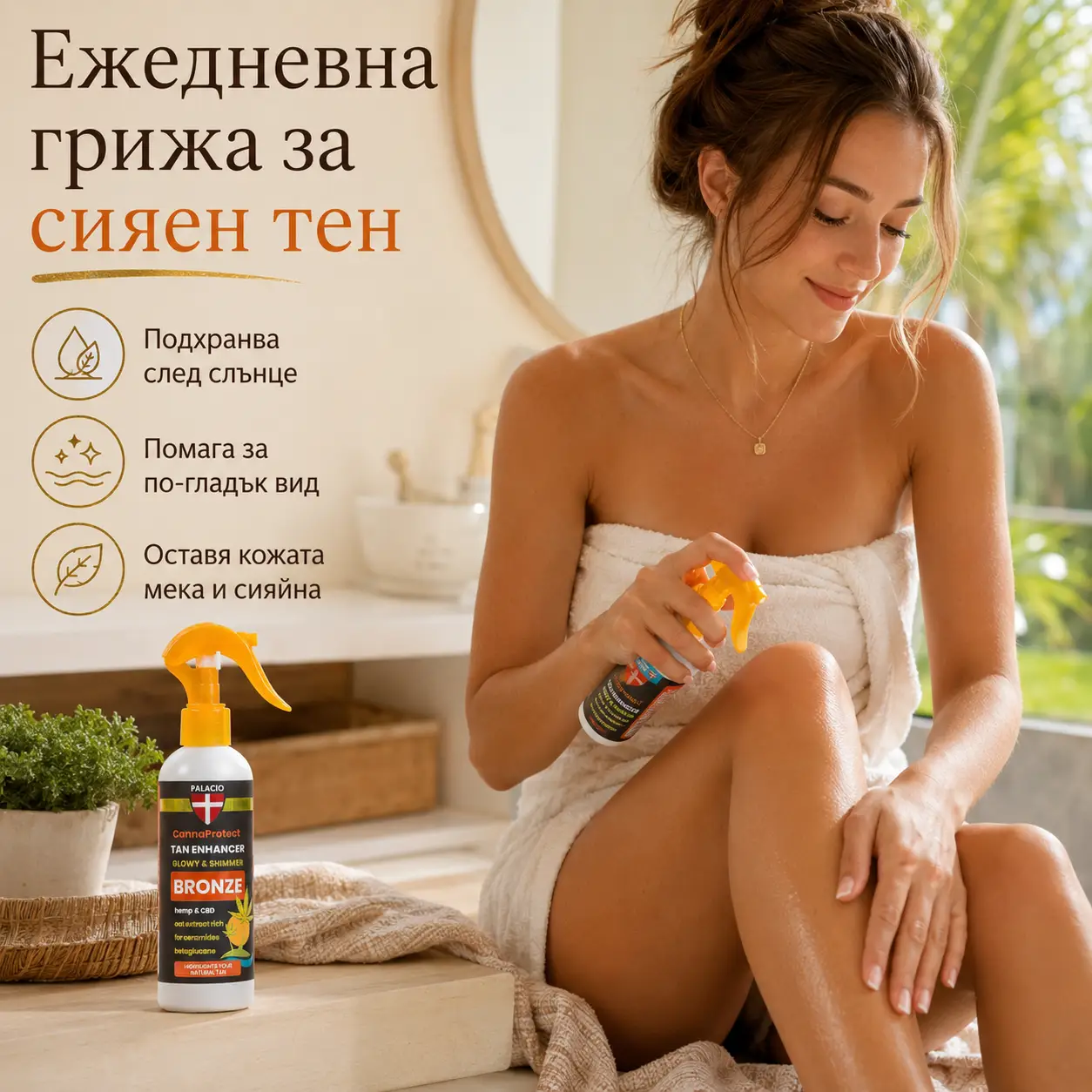PALACIO CannaProtect Tan Enhancer Bronze с коноп 200 мл