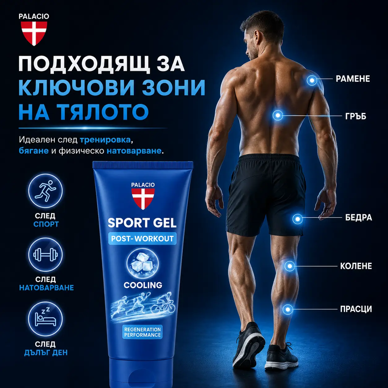PALACIO Cannabis Sport Forte Охлаждащ спортен гел 200 мл