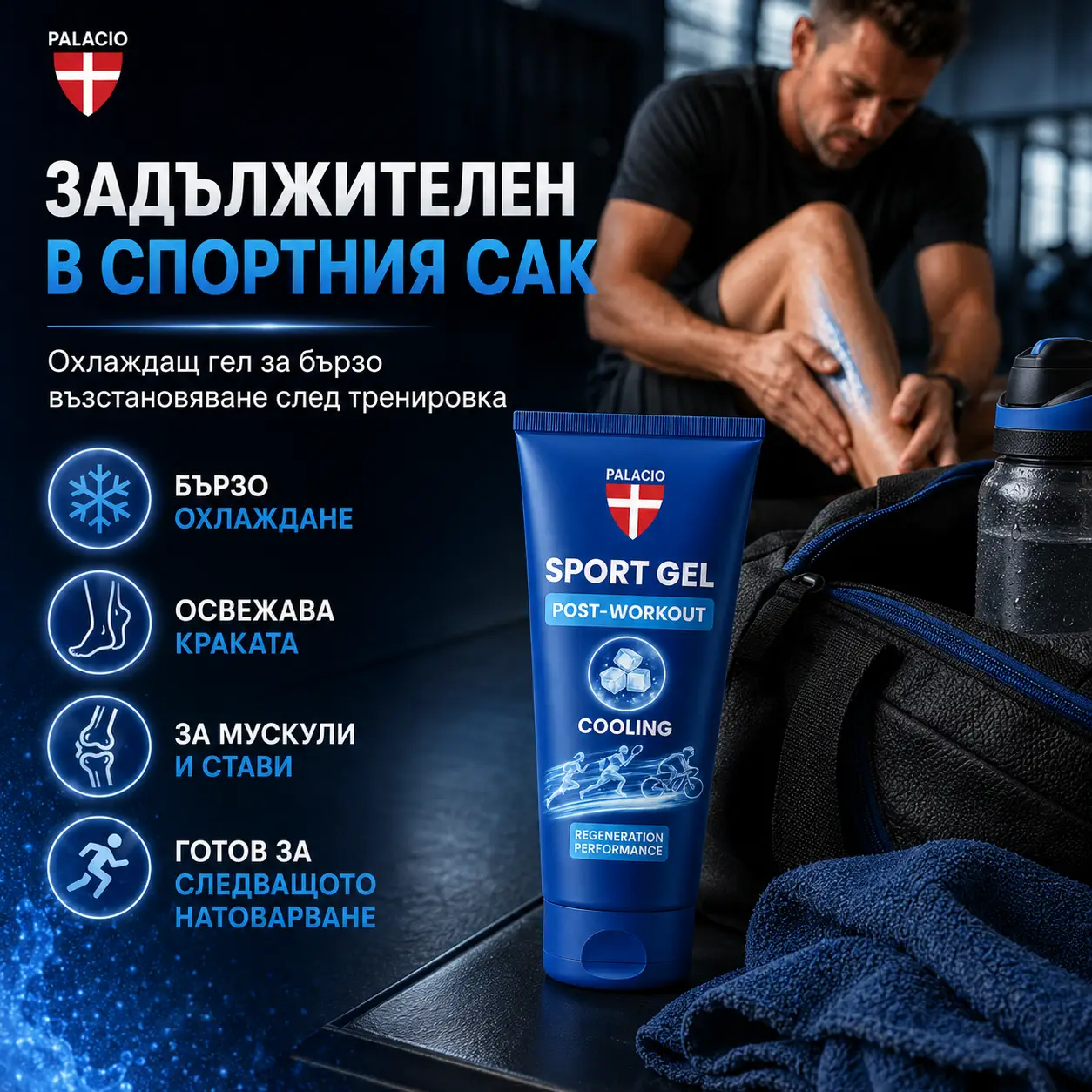 PALACIO Cannabis Sport Forte Охлаждащ спортен гел 200 мл