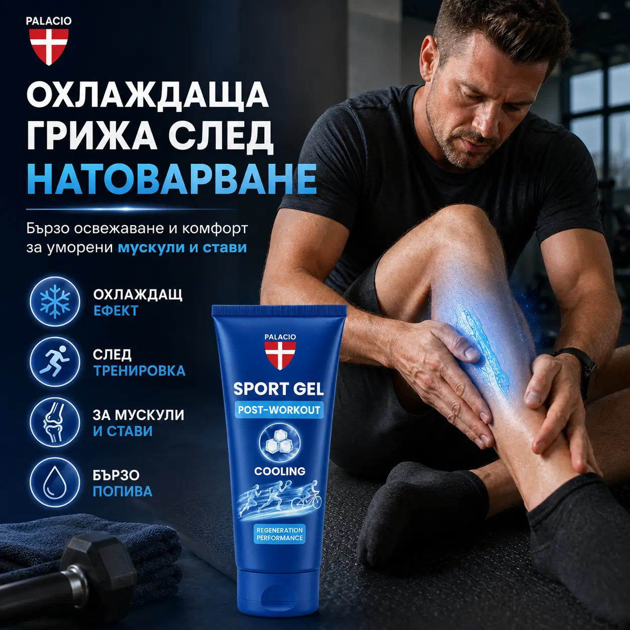 PALACIO Cannabis Sport Forte Охлаждащ спортен гел 200 мл