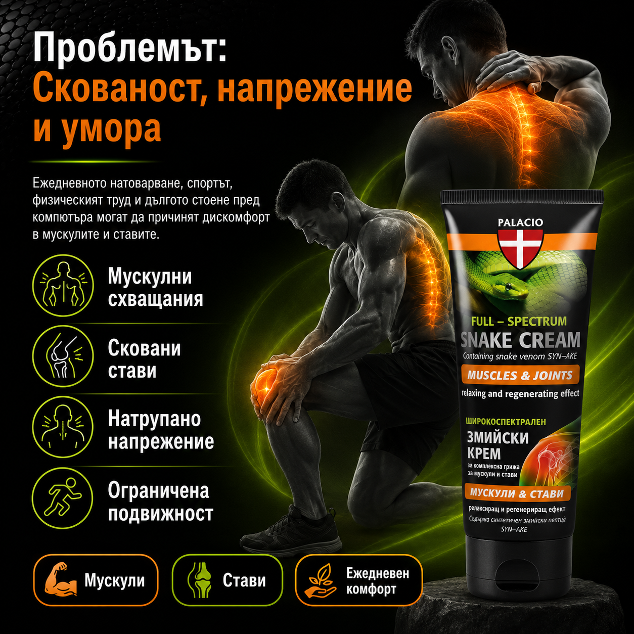 PALACIO Snake Venom Възстановяващ крем със змийска отрова - 125 ml
